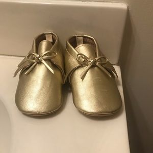 H&M Gold toddler Moccasins